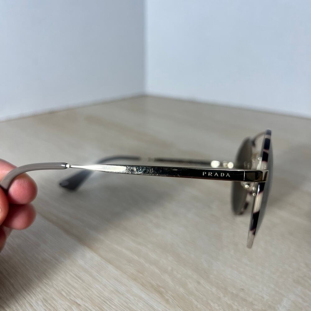 RARE! Prada SPR51S UAO-1C0 Sunglasses Beige Tortoise Silver READ DESC 54-22-135 - Picture 6 of 16
